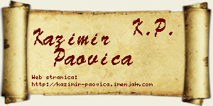 Kazimir Paovica vizit kartica